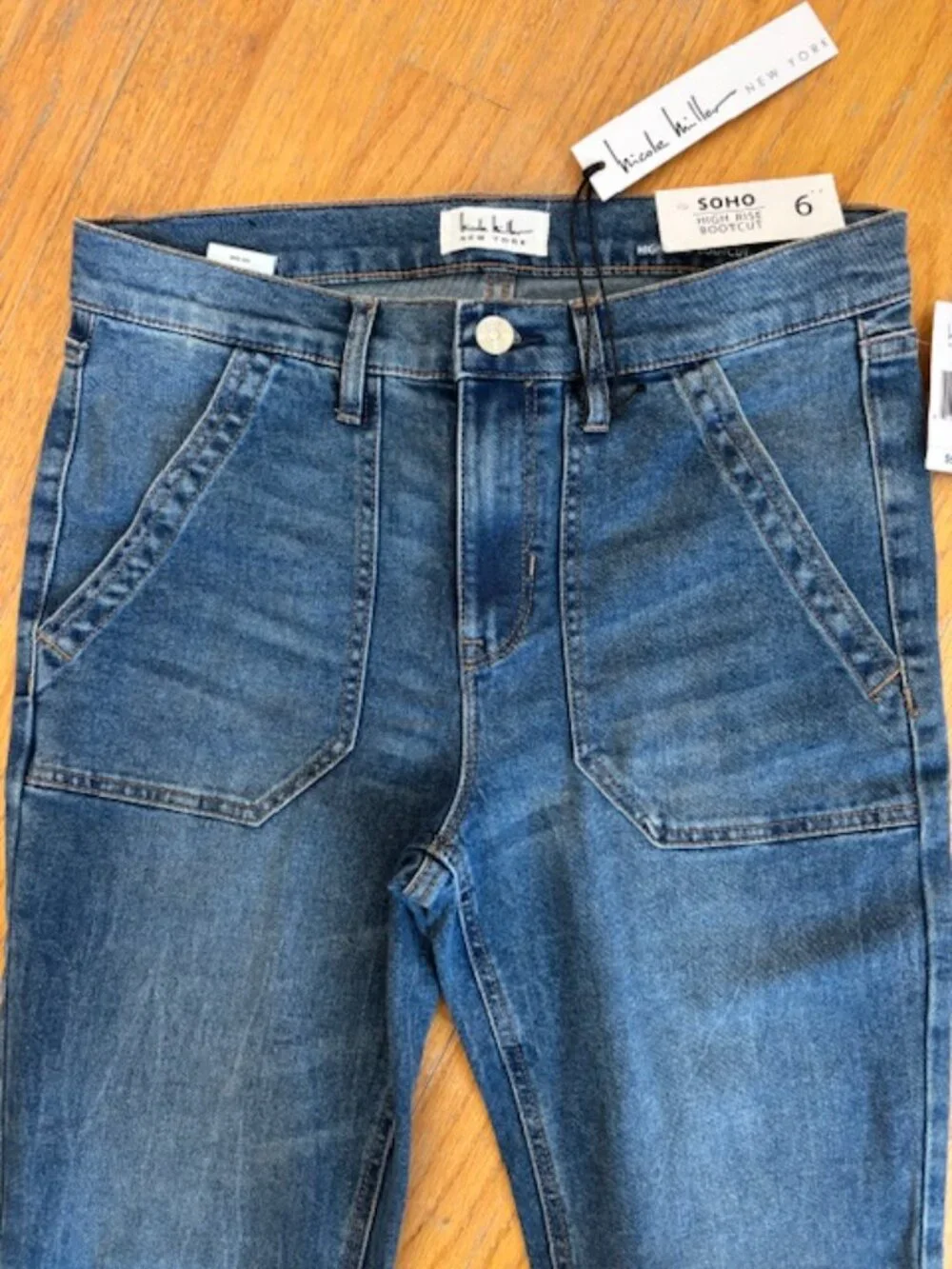 NWT Nicole Miller New York Soho High Rise Bootcut Jeans Women's Size 6 - Picture 2 of 11